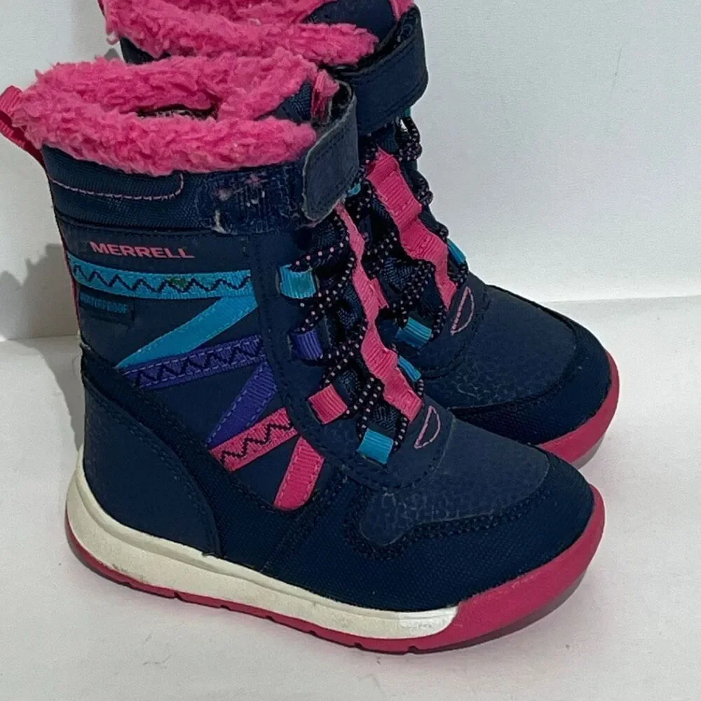 Merrell Kids Multicolor Snow Crush 2.0 Jr. Waterproof Insulated Snow Boots Sz 5M